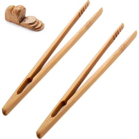 (Holz) Mini-Brotzange aus Holz - 2 Stück - Küche - Grillen (1/4)