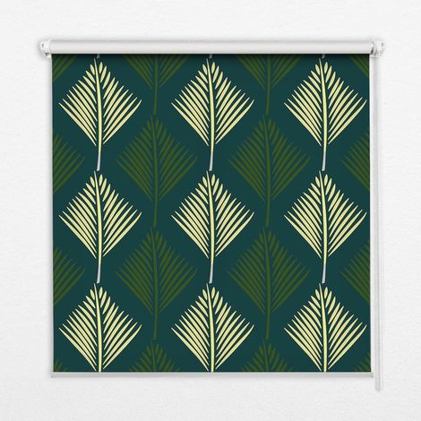 Innenrollo Fensterrollo - Rollo ohne Bohren - Sichtschutzrollo - Lichtdurchlässiges Rollo - Rechteckiges - Rollo - (90 cm x 140 cm) - Pflanzen