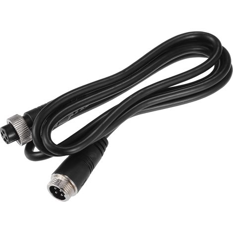 4 Broche 3,28 ft Sauvegarde Caméra Câble Voiture Vidéo Extension Câble Universel Matériau PVC, Longueur 1m (3.28ft), Connecteur Mâle 9mm, Connecteur Femelle 12.6mm, Largeur Adaptateur 15mm (1/5)