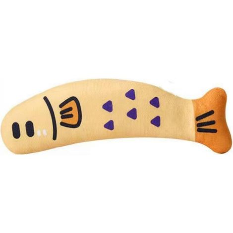 Peluche Poisson Chat Jouet - Naturel Chatnip et Self Play - pour Intérieur Chats Kicker et à macher Jouet avec Durable Linen (1/5)