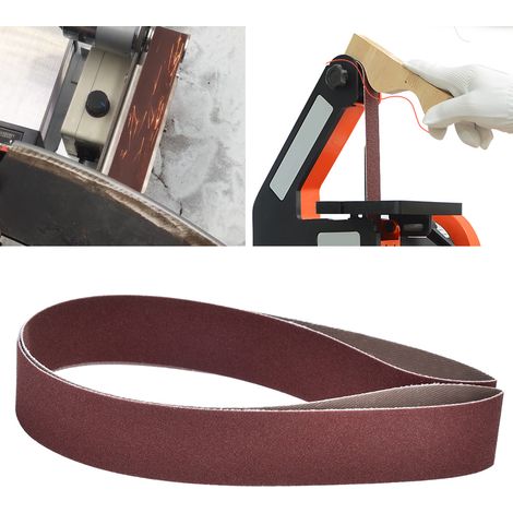 10 bandes abrasives 30x1 pouce grain 60-180 pour ponceuse à bande, parfaites pour ponçage fin et moyen. (1/4)