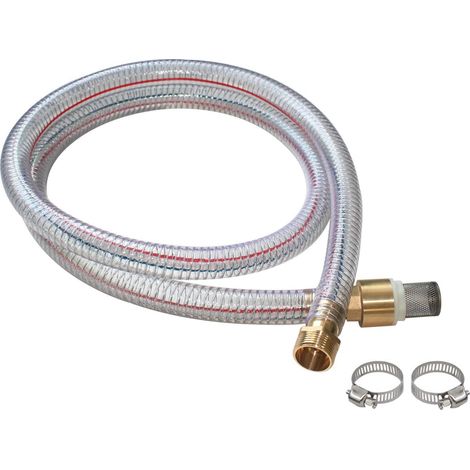 Tuyau aspiration pompe a eau spiral tube pvc transparent renforcé pour pompe gasoil diesel tuyau pompe essence (1/5)