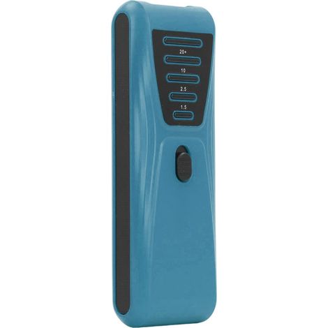 Détecteur de champ magnétique, 5 indicateurs LED de couleur, testeur de rayonnement de champ électromagnétique, compteur EMF, cyan (1/5)