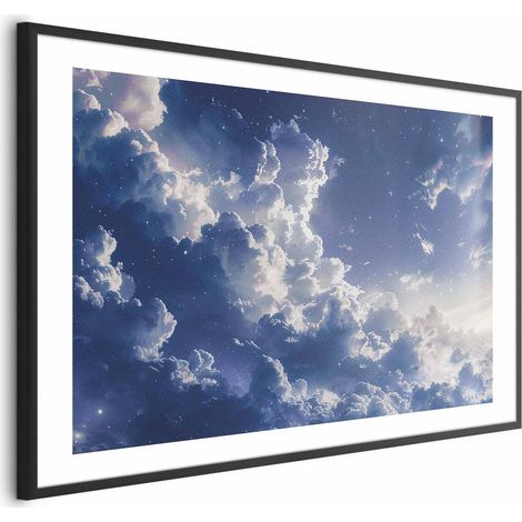 Poster – Sternenklare Wolken und ein sanftes Licht über einem Himmelsausschnitt (1/4)