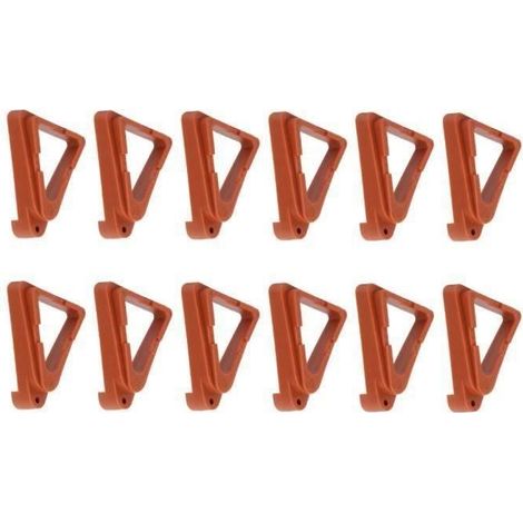 (Marron)Pieds de pot de fleur - Marron - Triangulaire - PP - 12 pièces (1/4)