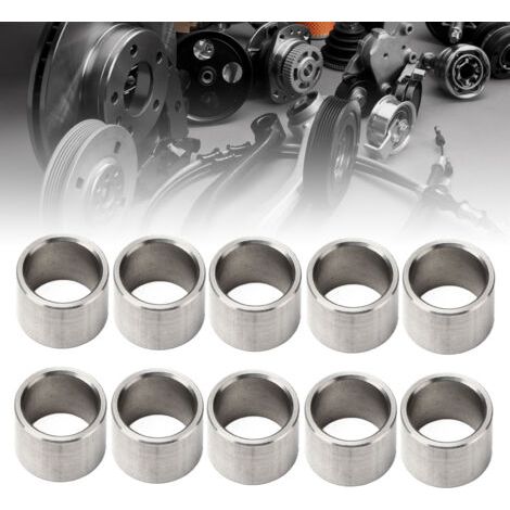 QORVA- 10 Pièces Rondelles d'Espacement 15mm OD 12mm ID en Acier Inoxydable - Kit d'Accessoires de Quincaillerie
