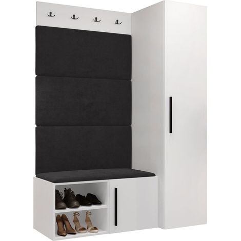 Conjunto para recibidor Nitos II, Polo 897, 191x124x50cm, Aglomerado laminado, Tapiz, Colocada, Montada en la pared (1/5)