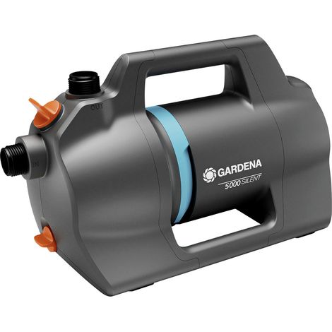 Pompe de surface GARDENA 5000 Silent – Débit 5.100 l/h – Hauteur de refoulement 37 m – Indice de protection IPX4 – 550 W (1/5)