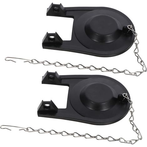 Clapet de Réservoir Wc en Pvc Noir 2pcs Prévention de Fuites et (1/5)