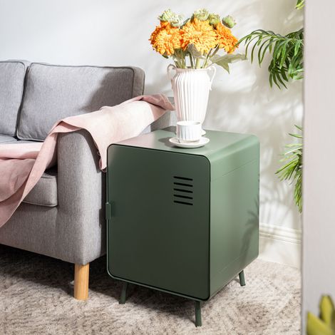 MEUBLES COSY Libreria, ripiani a due livelli, unità di stoccaggio, divisorio, adatto per soggiorno, camera da letto, ufficio, stile industriale moderno, verde (1/5)