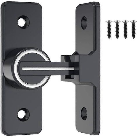 Quincaillerie pour verrou de porte de grange, loquets de portail robustes, verrou de sécurité à bascule (1 paquet) (1/4)