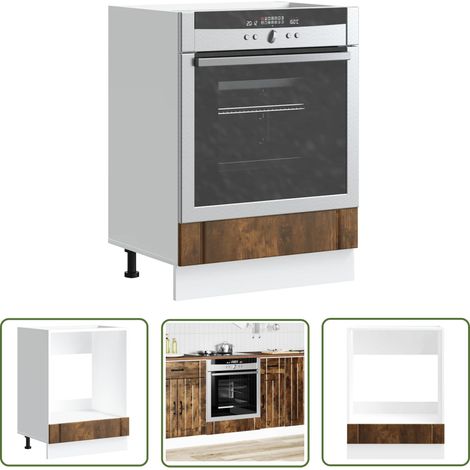 vidaXL Armoire de four Lucca chêne fumé bois d'ingénierie (1/5)