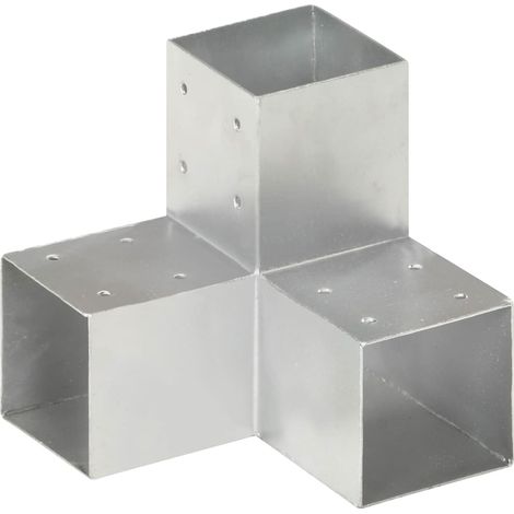 Connecteurs de poteau 4 pcs Forme en Y Métal galvanisé 91x91 mm (1/5)