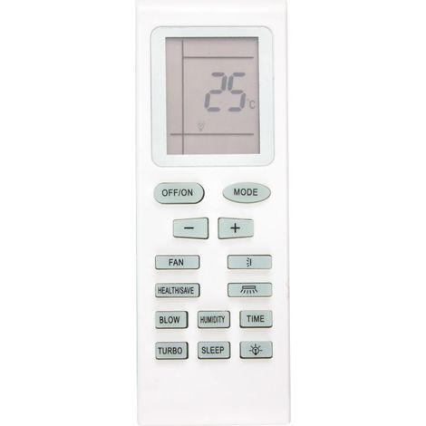 Télécommande de climatiseur, télécommande de remplacement universelle blanche, adaptée à la télécommande anglaise du climatiseur Gree YBOF2, sans batterie (1/4)