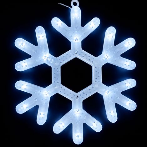 Suspension lumineuse LED flocon ajouré 30 cm rouge 220V IP44 déco Noël 100 × 100 × 100 cm 10 g – Livraison gratuite