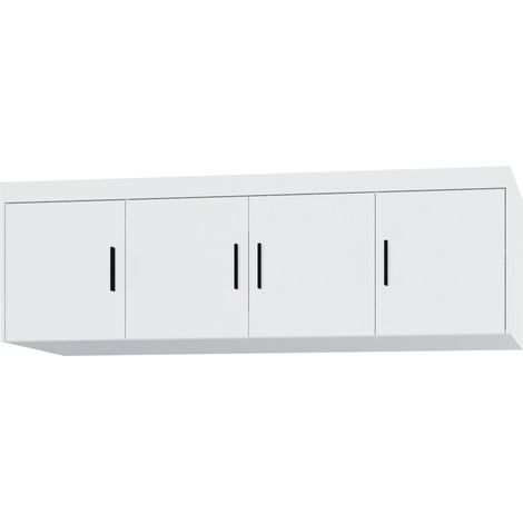AX LIVING Groß Schrankaufsatz Weiß Storicos 4T 176,3 x 55,5 x 53 cm