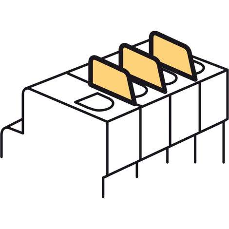 Legrand – Élément d'espacement passe-fil 0,5 module – Support pour tableau électrique – Installation facile – 406307