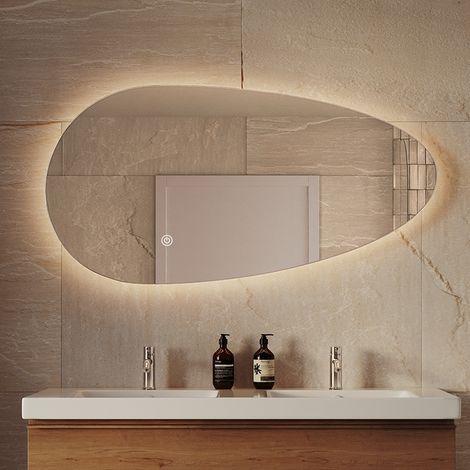 LOMAZOO miroir de salle de bain Adana avec éclairage LED 100 x