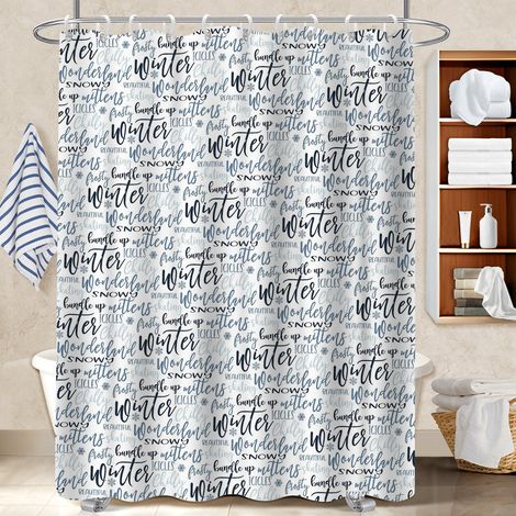 Rideau douche imperméable polyester 180x180 Élégant rideau séchage rapide pour salon de coiffure (1/5)