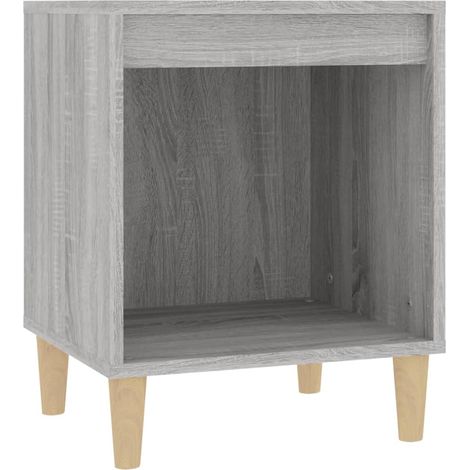 Maison Exclusive - Mesita de noche gris Sonoma 40x35x50 cm