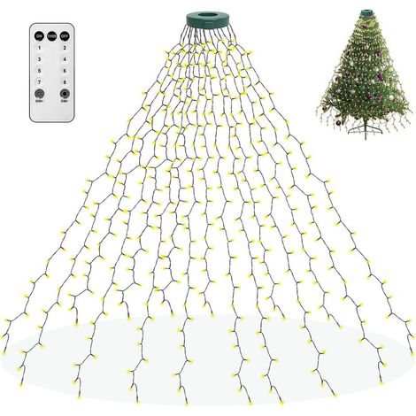 Guirlande Lumineuse Sapin Noël Avec Anneau et Étoile - 400 LED 2Mx16 Brins - Lumières Intérieur et Extérieur Étanche Pour Fête Festival Soirée [Classe énergétique F] (1/5)