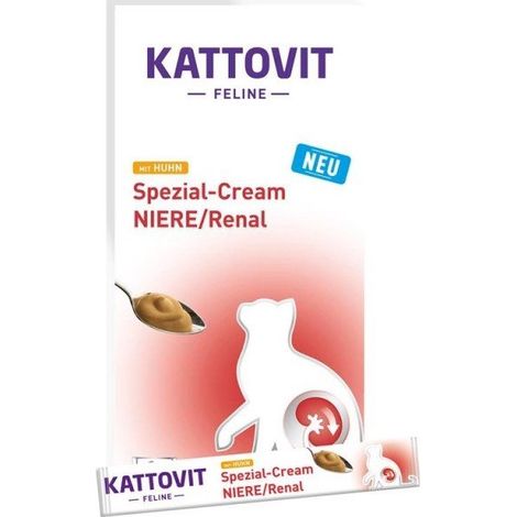 Kattovit  Niere / Pasta Renal en Crema  Premios para gatos 6x15g - Renal Pollo 90g