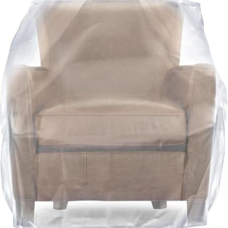 Lntyq housses de chaise en plastique transparent, imperméables, anti-poussière et anti-poussière, pour meubles, canapé, fauteuil inclinable, rangement et déménagement, 64" x 42" x 34"