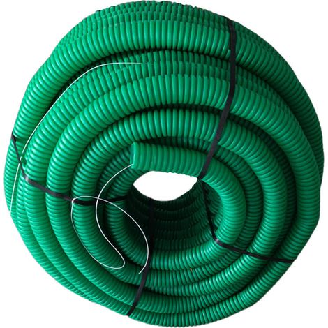 Gaine TCP vert ø40 en bobine de 25 mètre avec tire-fil - HEGLER