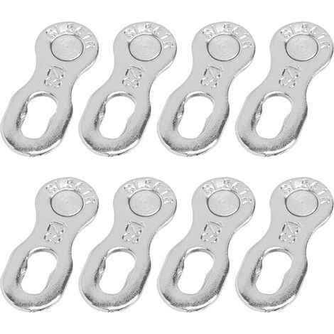 Maillon Rapide Chaîne Vélo Antivol - 4 Paires de Maillons de Verrouillage en Métal Argenté - Chaîne Antivol Haute Sécurité pour Vélo - Système de Verrouillage Rapide et Résistant aux Vols (1/5)