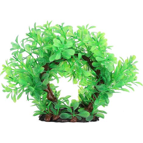 Simulation artificielle d'aquarium, plantes d'eau de sécurité en plastique pour décoration d'aquarium, plante d'arche de paysage verte (1/5)