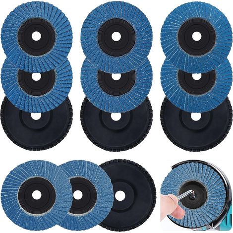 12 Pièces Disque à Lamelles, Disque a Lamelles 76mm, Disque Lamelle Grain 40/60/80/120, Disque à Lamelle Meuleuse pour Enlever Ebavure, Polissage, Rouille, Finition (1/5)