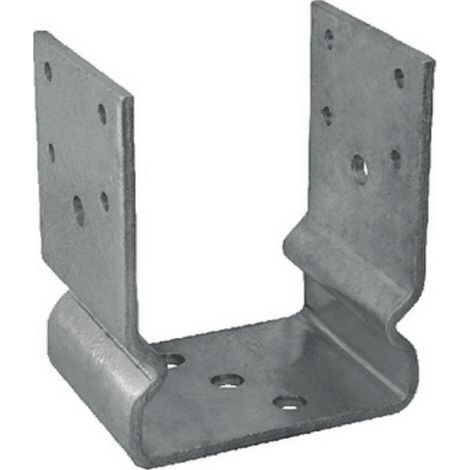 SUPPORTO STAFFA RIALZATA A U PORTA TRAVI LEGNO PILASTRO SOSPESO MM 60x60x135 650