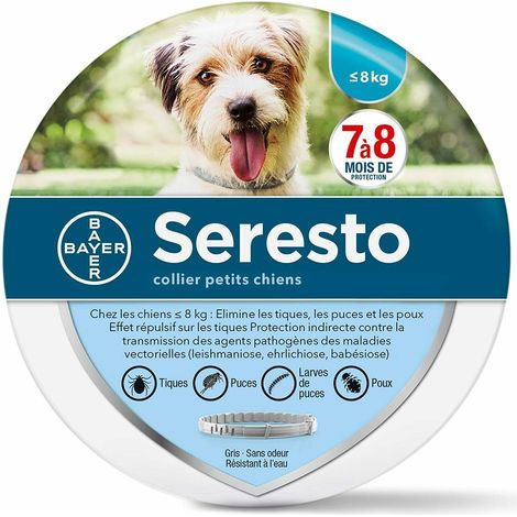 Collier Anti Puces et Tiques pour Petits Chiens - Moins de 8 kg - 1 Collier