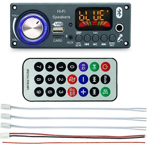 Carte de décodage MP3 pour autoradio TPA3116D2, amplificateur 2x50W+100W, Bluetooth 5.3. (1/5)