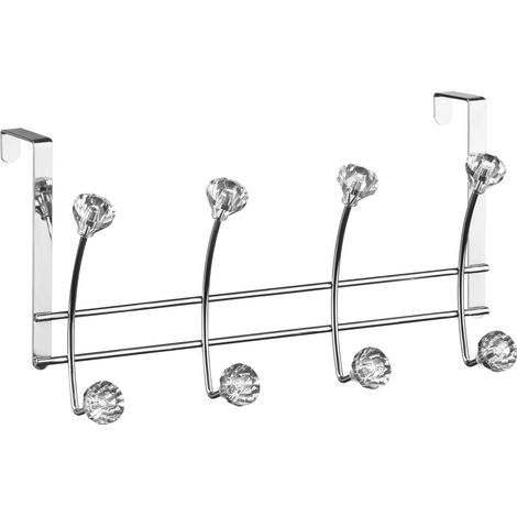 Premier Housewares Over Door Clear Diamantes 8 Hook Hanger