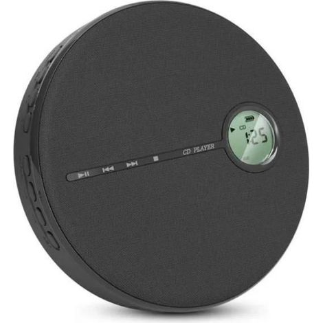 Lecteur CD Portable Bluetooth USB AUX Audio Haute Définition Stéréo Plug and Play, Compatible Voiture Maison Noir