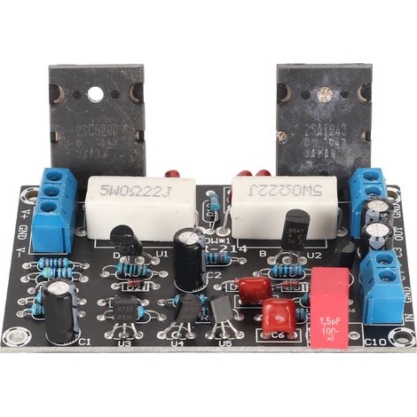 Carte Amplificateur Audio Mono 2SC5200 2SA1943 - Ampli Puissance 100W Haute Fidélité avec Protection Circuit (1/5)
