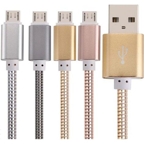 Trade Shop - ACVO IN ACCIAIO RICARICA TRANSFER VON SMARTPHONE ANDROID USB PC RESISTENT -