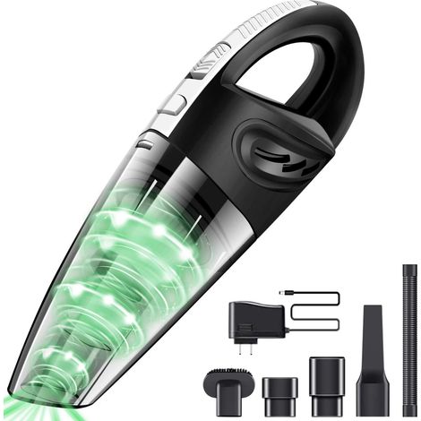 ZOLGINAH Aspiradora de Mano Inalámbrica, Aspiradora de Coche 3500Pa, Mini Aspiradora en Seco y Húmedo de 120W 3500mA, Aspiradora Portátil para Coche/Mascota/Hogar/Oficina (1/4)