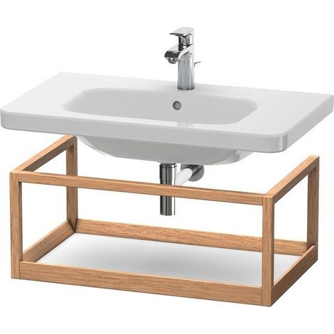 Etagère DURASTYLE 440x740x300mm blanc brillant/noyer massif