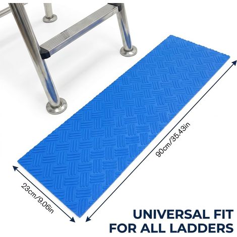 Tapis Échelle Piscine 23×90cm Tapis D'échelle avec Texture Antidérapante Tapis D'escalier de Piscine-motif ondulé (1/5)
