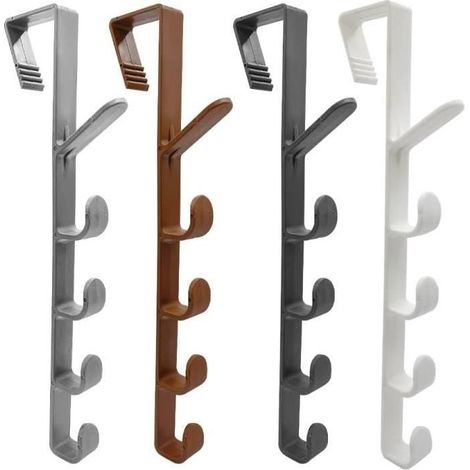Patère - Non spécifié - 4 Pcs - Plastique PP - Couleurs variées - Design contemporain (1/4)
