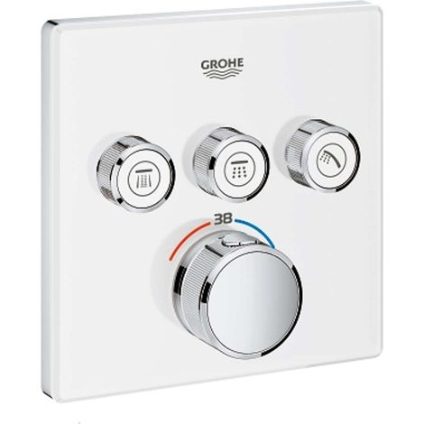 Grohe Grohtherm SmartControl - Miscelatore termostatico a tre vie ad incasso per vasca da bagno, bianco luna 29157LS0 (1/2)