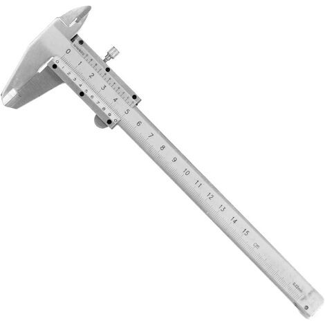 Digital Caliper, Carbon Steel Metal Vernier Caliper, Micrometer Gauge Measuring Tool with Plastic Storage Case for Measuring 0-150mm/0-6inch (1/5)