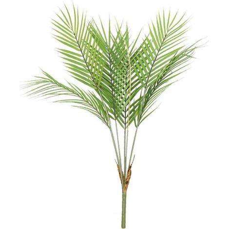 Plante artificielle palmier Areca 6 feuilles 75 cm vert pour décoration tropicale (1/5)