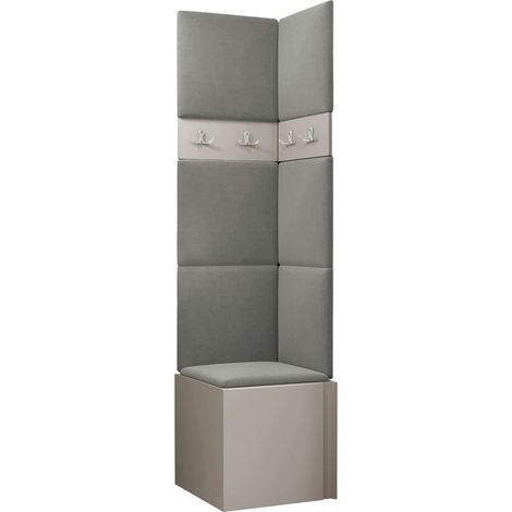Conjunto para recibidor Pinis XXI, Polo 894, 186x42x46cm, Tapiz, Aglomerado laminado, Colocada, Montada en la pared (1/5)
