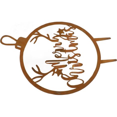 Piquet de jardin de noël, lettres rouillées, panneau de cour en métal résistant aux intempéries, décor pour pelouse (1/5)