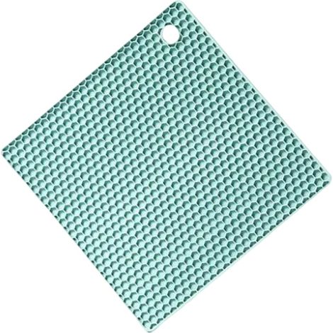 Hot Pad - Food Grade Silicone - Honeycomb Texture - Heat Resistant Up To 230°C - Non Slip Base - For Countertop Stovetop Oven - Set Of 2 (1/5)
