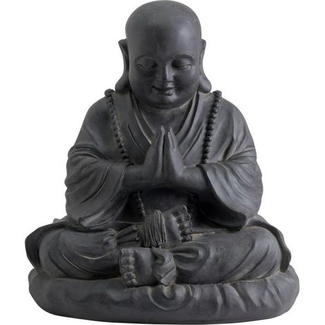 Statue Happy Buddha en Fibre de Verre et Argile 50 x 38 x 53 cm Nortene (1/2)