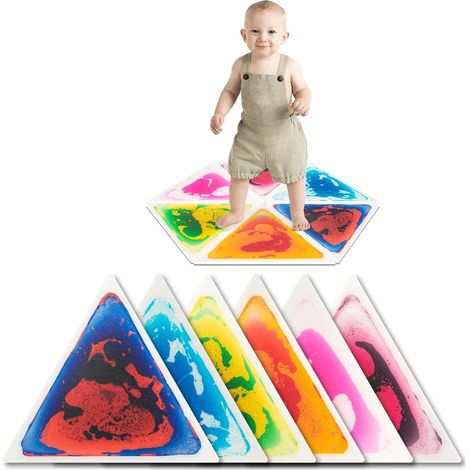 Lot de 6 Fusion Liquide sensorielle Senroy Tapis de Jeu de Danse (1/5)